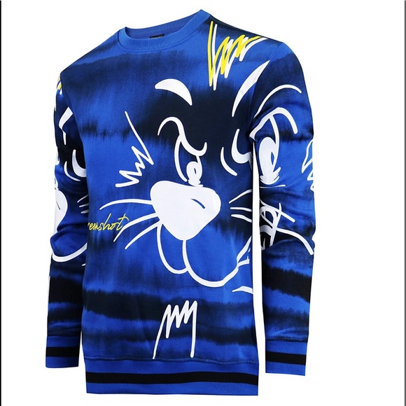 Screenshot Brand Urban Sweatshirt Royal Blue Cat - Picture 1 of 6